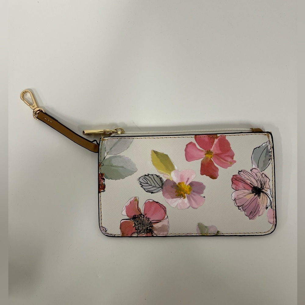 Adrienne Vittadini Watercolor Style Floral Print Crossbody Bag & Matching Wallet - Picture 3 of 5